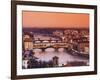 Italy, Florence, Tuscany, Western Europe, 'Ponte Vecchio' and Other Bridges on the Arno River and S-Ken Scicluna-Framed Photographic Print