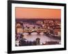 Italy, Florence, Tuscany, Western Europe, 'Ponte Vecchio' and Other Bridges on the Arno River and S-Ken Scicluna-Framed Photographic Print