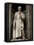 Italy, Florence, Western Europe, Statue of Niccolo Machiavelli Mostly known for Writing 'The Prince-Ken Scicluna-Framed Stretched Canvas