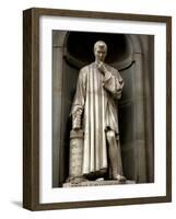 Italy, Florence, Western Europe, Statue of Niccolo Machiavelli Mostly known for Writing 'The Prince-Ken Scicluna-Framed Photographic Print