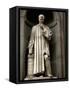 Italy, Florence, Western Europe, Statue of Niccolo Machiavelli Mostly known for Writing 'The Prince-Ken Scicluna-Framed Stretched Canvas