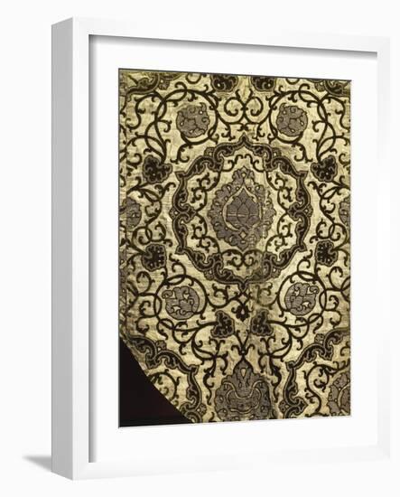 Italy, Florentine Chiseled Velvet with Pomegranate-Shaped Motif, 16th Century-null-Framed Giclee Print