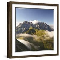 Italy, Friuli-Venezia Giulia, Carnia, View from the Summit-Gabriele Bano-Framed Photographic Print