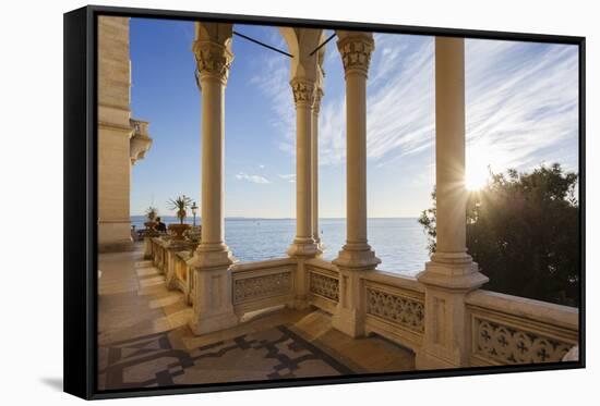 Italy, Friuli Venezia Giulia , Miramare Castle-Andrea Pavan-Framed Stretched Canvas