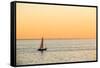 Italy, Friuli Venezia Giulia, Trieste, Boat at Sunset-Andrea Pavan-Framed Stretched Canvas