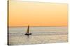 Italy, Friuli Venezia Giulia, Trieste, Boat at Sunset-Andrea Pavan-Stretched Canvas