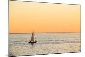 Italy, Friuli Venezia Giulia, Trieste, Boat at Sunset-Andrea Pavan-Mounted Photographic Print