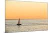 Italy, Friuli Venezia Giulia, Trieste, Boat at Sunset-Andrea Pavan-Mounted Photographic Print