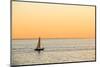 Italy, Friuli Venezia Giulia, Trieste, Boat at Sunset-Andrea Pavan-Mounted Photographic Print