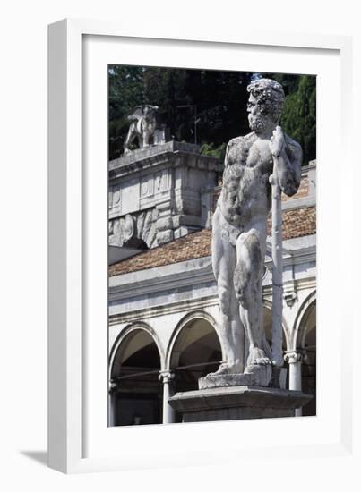 Italy, Friuli-Venezia Giulia, Udine, Statue of Hercules-null-Framed Giclee Print