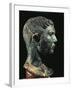 Italy, Friuli-Venezia Giulia, Zuglio, Male Head, Bronze-null-Framed Giclee Print
