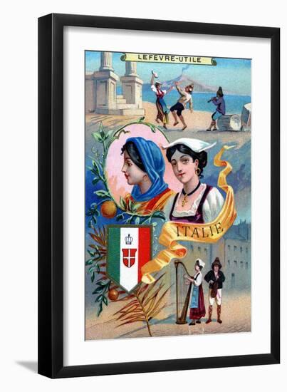 Italy, from a Series of Promotional Cards for Lefevre-Utile-null-Framed Giclee Print