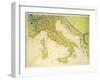 Italy, from an Atlas of the World in 33 Maps, Venice, 1st September 1553-Battista Agnese-Framed Giclee Print