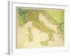 Italy, from an Atlas of the World in 33 Maps, Venice, 1st September 1553-Battista Agnese-Framed Giclee Print