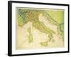 Italy, from an Atlas of the World in 33 Maps, Venice, 1st September 1553-Battista Agnese-Framed Giclee Print