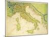 Italy, from an Atlas of the World in 33 Maps, Venice, 1st September 1553-Battista Agnese-Mounted Giclee Print