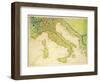 Italy, from an Atlas of the World in 33 Maps, Venice, 1st September 1553-Battista Agnese-Framed Giclee Print