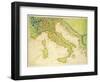 Italy, from an Atlas of the World in 33 Maps, Venice, 1st September 1553-Battista Agnese-Framed Giclee Print