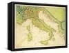 Italy, from an Atlas of the World in 33 Maps, Venice, 1st September 1553-Battista Agnese-Framed Stretched Canvas