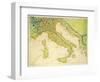 Italy, from an Atlas of the World in 33 Maps, Venice, 1st September 1553-Battista Agnese-Framed Giclee Print