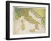 Italy, from Atlas of the World in Thirty-Three Maps, 1553-Battista Agnese-Framed Giclee Print