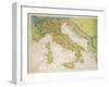 Italy, from Atlas of the World in Thirty-Three Maps, 1553-Battista Agnese-Framed Giclee Print