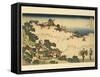 Italy, Genoa, Cherry Blossoms in Yoshino-Katsushika Hokusai-Framed Stretched Canvas