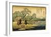 Italy, Genoa, Japanese Landscape-Ando Hiroshige-Framed Giclee Print