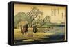 Italy, Genoa, Japanese Landscape-Ando Hiroshige-Framed Stretched Canvas