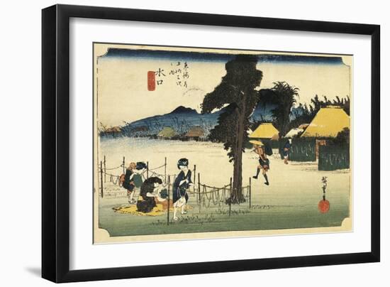 Italy, Genoa, Night Landscape-Ando Hiroshige-Framed Giclee Print