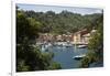 Italy, Genoa province, Portofino. Fishing village on the Ligurian Sea, overlooking harbor-Alan Klehr-Framed Photographic Print