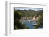 Italy, Genoa province, Portofino. Fishing village on the Ligurian Sea, overlooking harbor-Alan Klehr-Framed Photographic Print