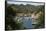 Italy, Genoa province, Portofino. Fishing village on the Ligurian Sea, overlooking harbor-Alan Klehr-Framed Stretched Canvas