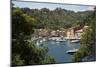 Italy, Genoa province, Portofino. Fishing village on the Ligurian Sea, overlooking harbor-Alan Klehr-Mounted Photographic Print