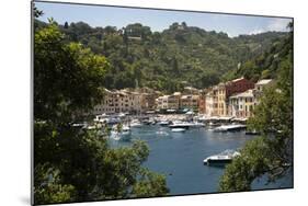 Italy, Genoa province, Portofino. Fishing village on the Ligurian Sea, overlooking harbor-Alan Klehr-Mounted Photographic Print