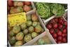 Italy, Genoa Province, Rapallo. Fresh produce in outdoor market-Alan Klehr-Stretched Canvas