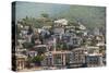 Italy, Genoa Province, Rapallo. Hillside with houses overlooking harbor-Alan Klehr-Stretched Canvas