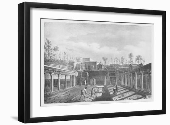 Italy, History of Archaeology, Excavations in the Peristyle of the House of Argus-null-Framed Premium Giclee Print