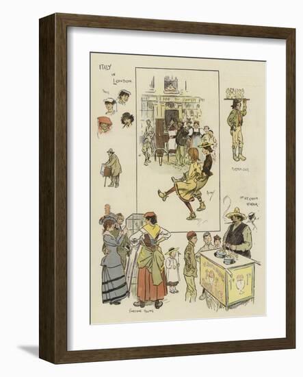 Italy in London-Phil May-Framed Giclee Print