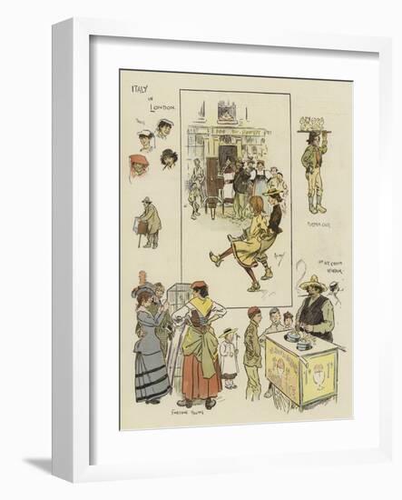 Italy in London-Phil May-Framed Giclee Print