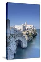 Italy, Italia. Apulia, Puglia, Foggia district. Gargano, Vieste. Old town and Punta di San Francesc-Francesco Iacobelli-Stretched Canvas