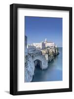 Italy, Italia. Apulia, Puglia, Foggia district. Gargano, Vieste. Old town and Punta di San Francesc-Francesco Iacobelli-Framed Photographic Print