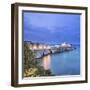 Italy, Italia. Apulia, Puglia, Foggia district. Gargano, Vieste. Old town and Punta di San Francesc-Francesco Iacobelli-Framed Photographic Print