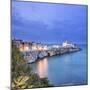 Italy, Italia. Apulia, Puglia, Foggia district. Gargano, Vieste. Old town and Punta di San Francesc-Francesco Iacobelli-Mounted Photographic Print