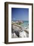 Italy, Italia. Apulia, Puglia, Foggia district. Gargano, Vieste. Old town and Punta di San Francesc-Francesco Iacobelli-Framed Photographic Print