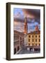 Italy, Italia; Emilia-Romagna; Modena district. Modena. Piazza Grande, the Bell Tower of the Cathed-Francesco Iacobelli-Framed Photographic Print