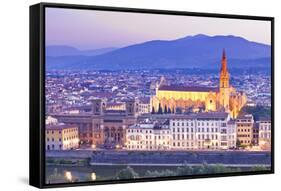 Italy, Italia. Tuscany, Toscana. Firenze District. Florence, Firenze. Basilica Di Santa Croce-Francesco Iacobelli-Framed Stretched Canvas