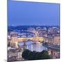 Italy, Italia. Tuscany, Toscana. Firenze District. Florence, Firenze. Ponte Vecchio and Arno River-Francesco Iacobelli-Mounted Photographic Print