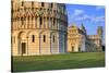 Italy, Italia. Tuscany, Toscana. Pisa district. Pisa. Piazza dei Miracoli. Baptistery, Cathedral an-Francesco Iacobelli-Stretched Canvas