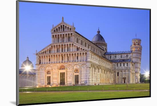 Italy, Italia. Tuscany, Toscana. Pisa district. Pisa. Piazza dei Miracoli. Cathedral and Leaning To-Francesco Iacobelli-Mounted Photographic Print
